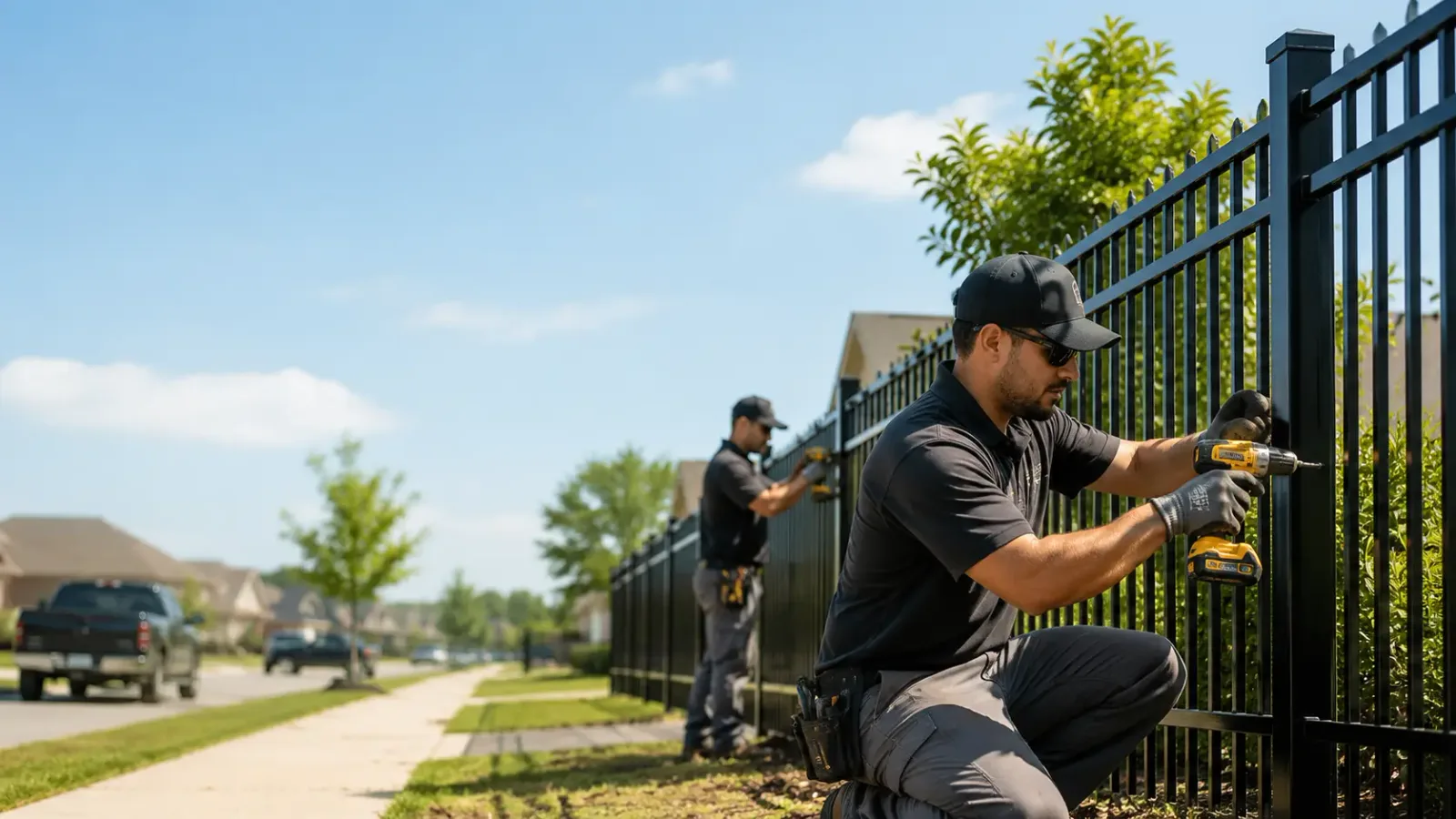 Metal Fence Installation in Brooklyn, IA